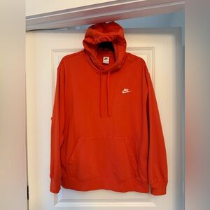 NWOT Nike Men's Bold Orange Pullover Hoodie, size XXL, tags removed but not worn